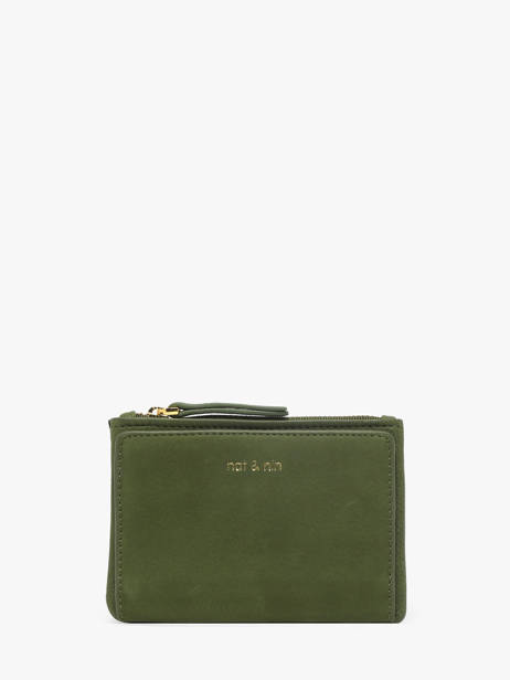 Wallet Leather Nat et nin Green vintage SOLY