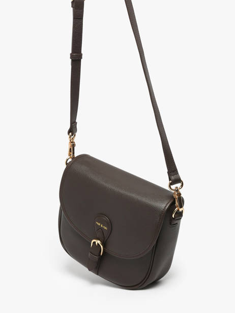 Sac Bandoulière Vintage Cuir Nat et nin Marron vintage OLIVIA vue secondaire 1