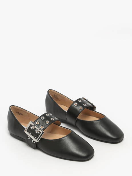 Ballerinas With Straps In Leather Steve madden Black accessoires 11004770 other view 1