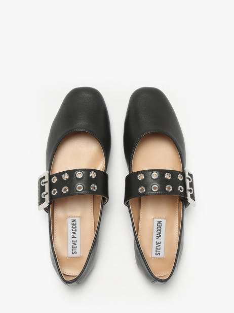 Ballerinas With Straps In Leather Steve madden Black accessoires 11004770 other view 3