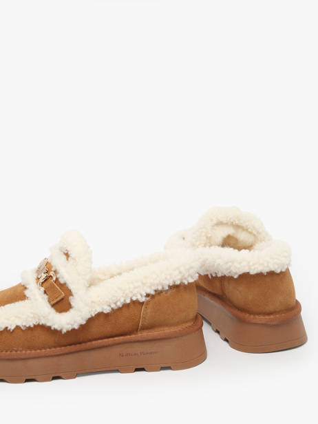 Moccasins In Leather Nathan baume Brown accessoires 252N8503 other view 2