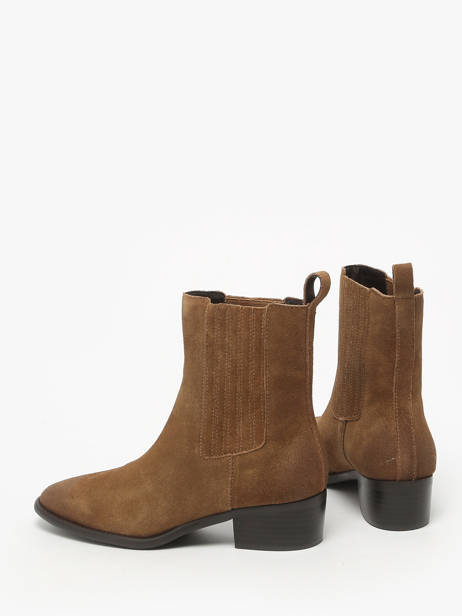 Bottines En Cuir Inuovo Marron women E07001 vue secondaire 2