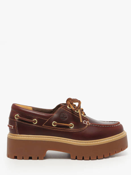 Platform Boat Shoes In Leather Timberland Brown accessoires 2QDMD571