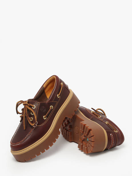 Platform Boat Shoes In Leather Timberland Brown accessoires 2QDMD571 other view 2