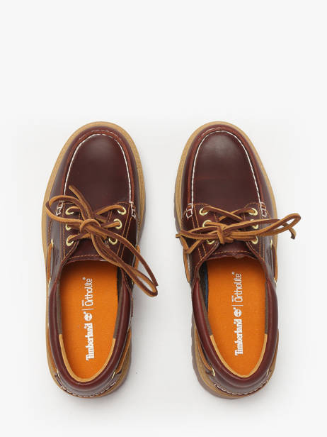 Platform Boat Shoes In Leather Timberland Brown accessoires 2QDMD571 other view 3
