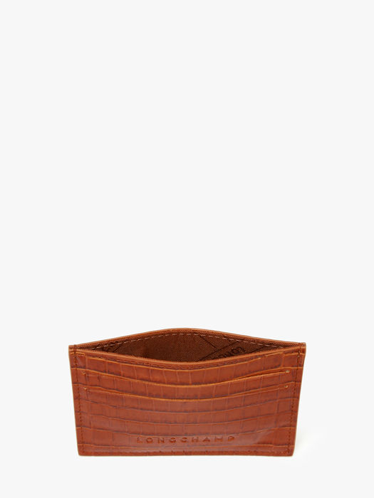 Longchamp Longchamp pocket croco Bill case / card case Brown