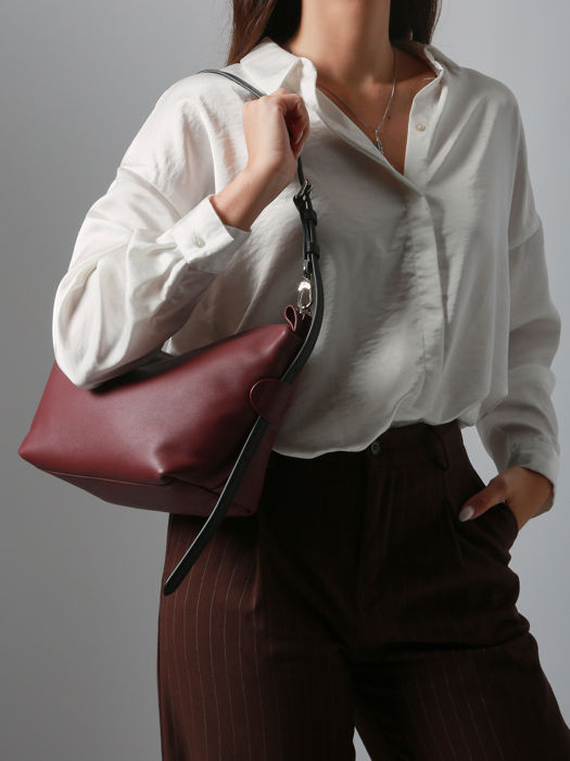 Longchamp Besace longchamp cuir Messenger bag Violet