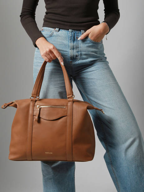 Shoulder Bag Vintage Leather Nat et nin Brown vintage THYLANE other view 1