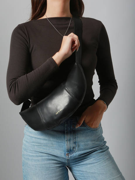 Leather Luce Belt Bag Nat et nin Black vintage LUCE other view 1