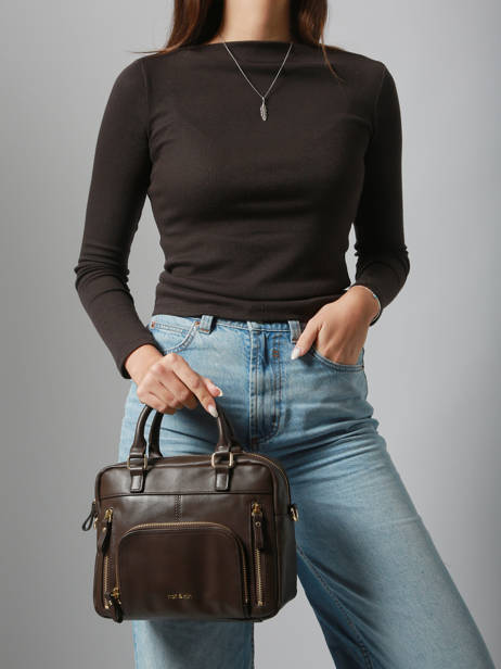 Leather Baby Macy Crossbody Bag Nat et nin Brown vintage BABYMACY other view 1