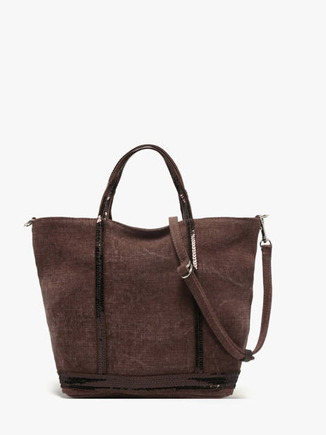 Small Cabas Linnen And Sequins Vanessa bruno Brown cabas lin 31V40435 other view 4