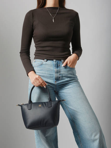 Handbag Popette Recycled Polyester Tommy hilfiger Blue popette AW17708 other view 1