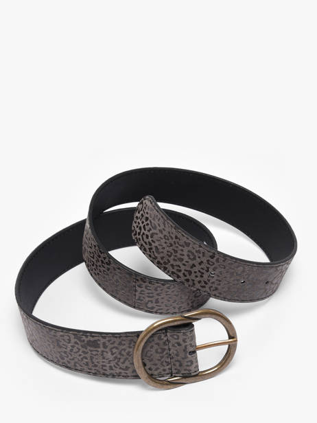 Ceinture Femme Cuir Pieces Gris laura 17125486 vue secondaire 2
