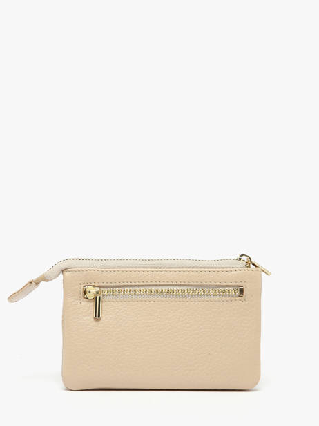 Leather Caviar Coin Purse Crinkles Beige caviar 14538 other view 2