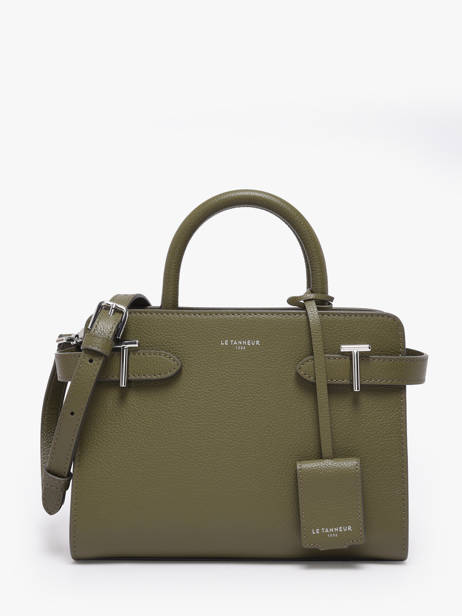 Small Leather Emilie Handbag Le tanneur Green emily PB328670
