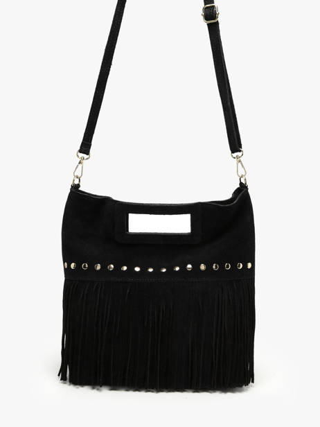 Shoulder Bag Velvet Milano Black velvet VE25091 other view 2