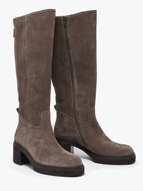 Heeled Boots In Leather Gabor Gray women 10 other view 1