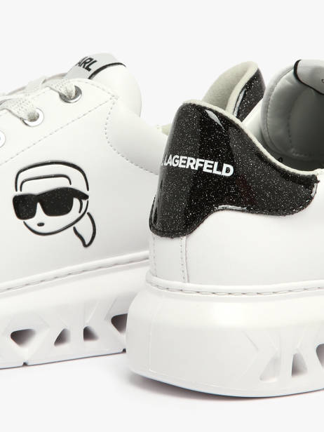 Sneakers Kapri Kite In Leather Karl lagerfeld White women KL64525 other view 2
