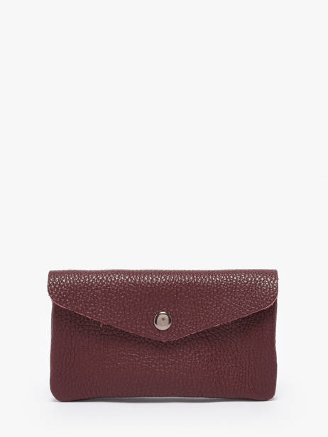 Porte-monnaie Cuir Milano Rouge caviar CA23113