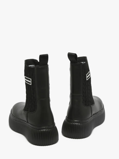 Boots Kreeper In Leather Karl lagerfeld Black women KL42365 other view 2