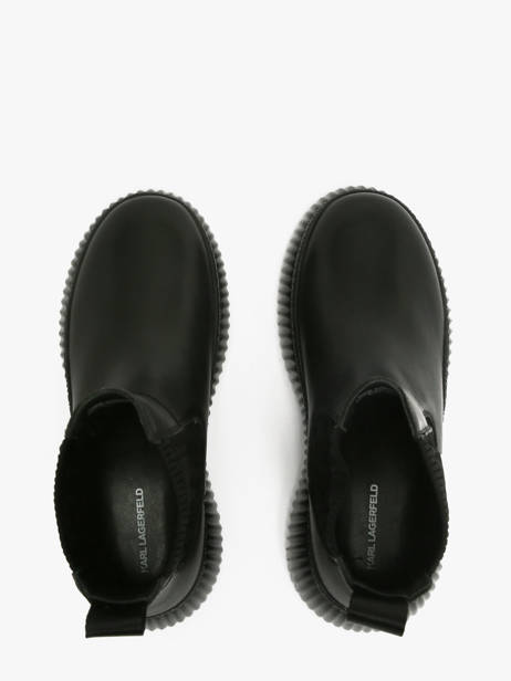 Boots Kreeper In Leather Karl lagerfeld Black women KL42365 other view 3