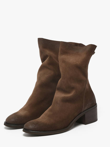 Heeled Boots In Leather Metisse Brown women TC2177 other view 1