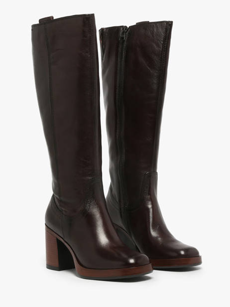 Heeled Boots In Leather Mjus Brown women P96331 other view 1