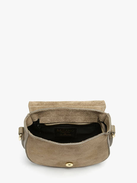 Shoulder Bag Velvet Studs Milano Brown velvet studs VS25093 other view 3