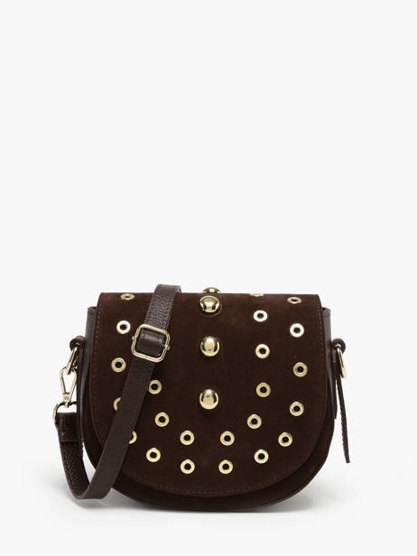 Sac Bandoulière Velvet Studs Milano Marron velvet studs VS25093
