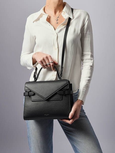 Medium Grained Leather Emilie Shoulder Bag Le tanneur Black emily TEMI1014 other view 1