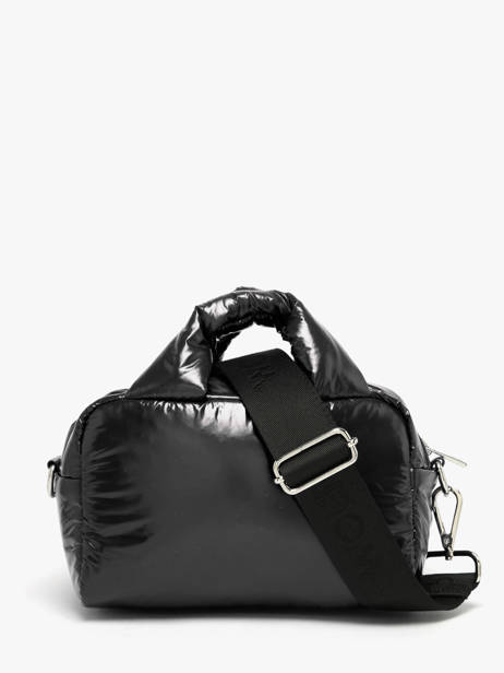 Shoulder Bag Glossy Recycled Polyester Wouf Black glossy BB250023 other view 3