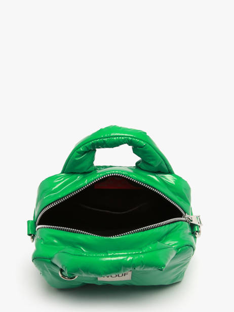 Shoulder Bag Glossy Recycled Polyester Wouf Green glossy BB250027 other view 2