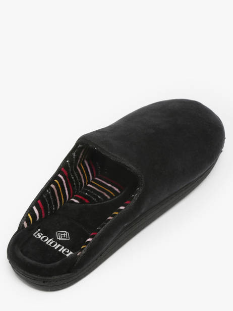 Slippers Isotoner Black women 97438 other view 2