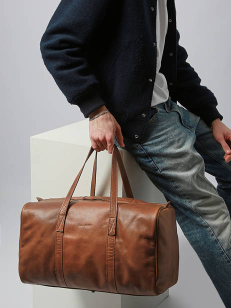 Travel Bag Vintage Paul marius Brown vintage CABINE other view 1