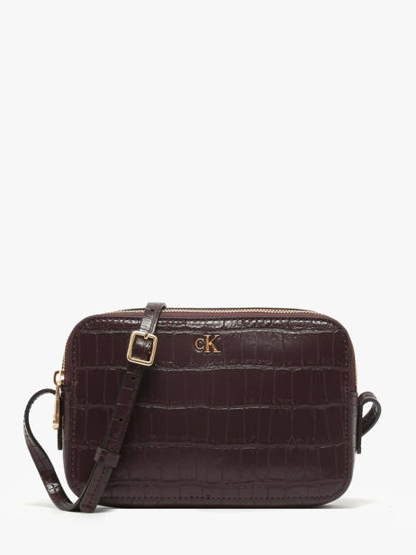 Sac Bandoulière Croc Embossed Mono Calvin klein jeans Marron croc embossed mono 4F3285G