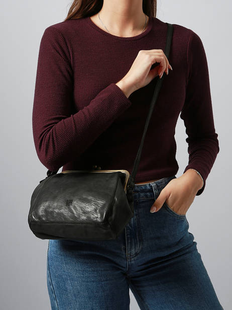 Cross Body Tas Heritage Leather Biba Black heritage BT22 other view 1