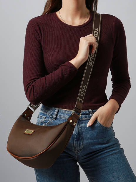 Shoulder Bag Jamie Nylon Ted lapidus Brown jamie DU43503 other view 1