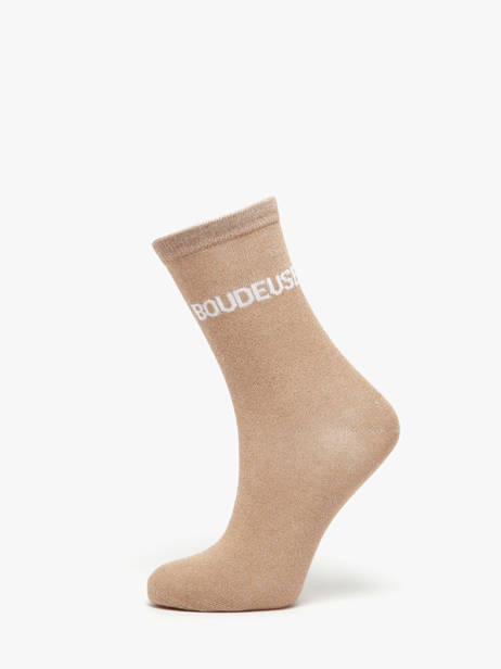 Women's Socks Têtue Long Glitter Pieces Beige socks women 17162499