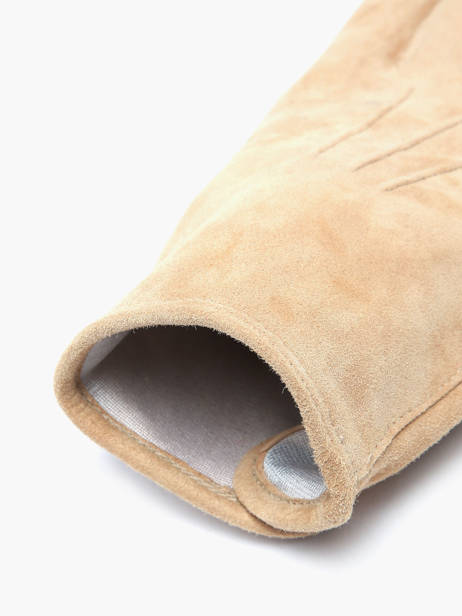 Gloves Omega Beige men gloves S other view 1