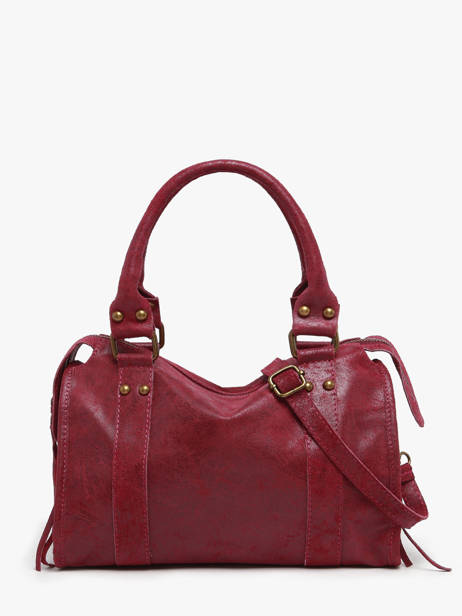 Sac Porté Main Spazzolato Cuir Milano Rouge spazzolato SP24094 vue secondaire 4