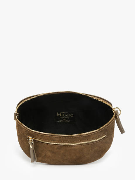 Sac Banane Milano Marron velvet caviar VC24111 vue secondaire 2