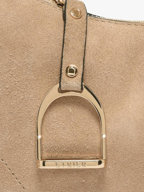 Shoulder Bag Altesse Suede Leather Etrier Beige altesse suede EASU017M other view 5