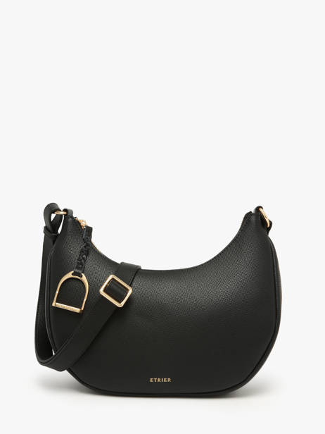 Shoulder Bag Torsade Leather Etrier Black torsade ETOS167M