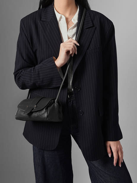 Sac Bandoulière S Agnes Cuir Etrier Noir agnes EAGC205S vue secondaire 1