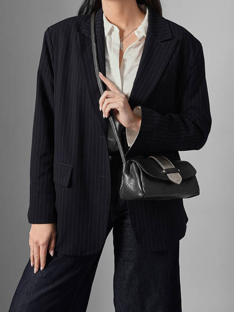 Sac Bandoulière S Agnes Cuir Etrier Noir agnes EAGC205S vue secondaire 2