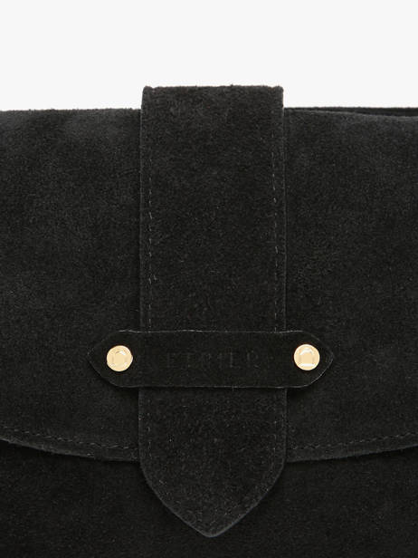 Shoulder Bag M Agnes Suede Leather Etrier Black agnes EAGV205M other view 3