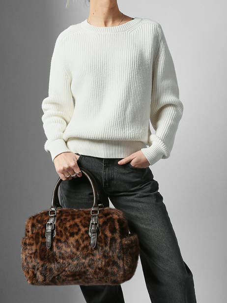 Sac Porté épaule Fur Fourrure Acrylique Miniprix Marron fur 6541 vue secondaire 1