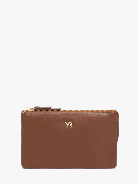 Porte-monnaie Cuir Yves renard Marron foulonne 29362