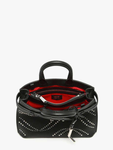 Small Leather Faubourg Studs Bag Lancel Black faubourg A14025 other view 2