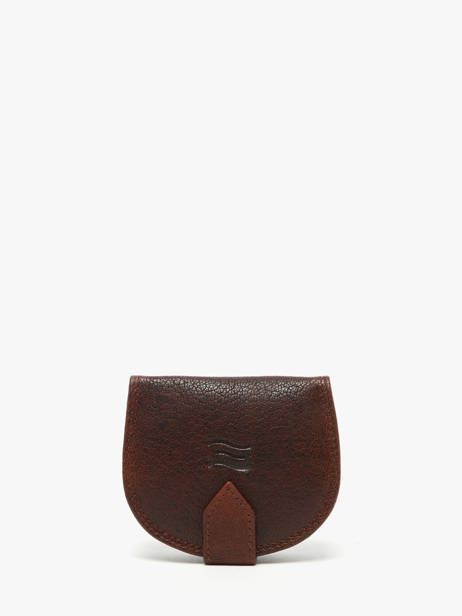 Porte-monnaie Cuir Crinkles Marron caviar 14239